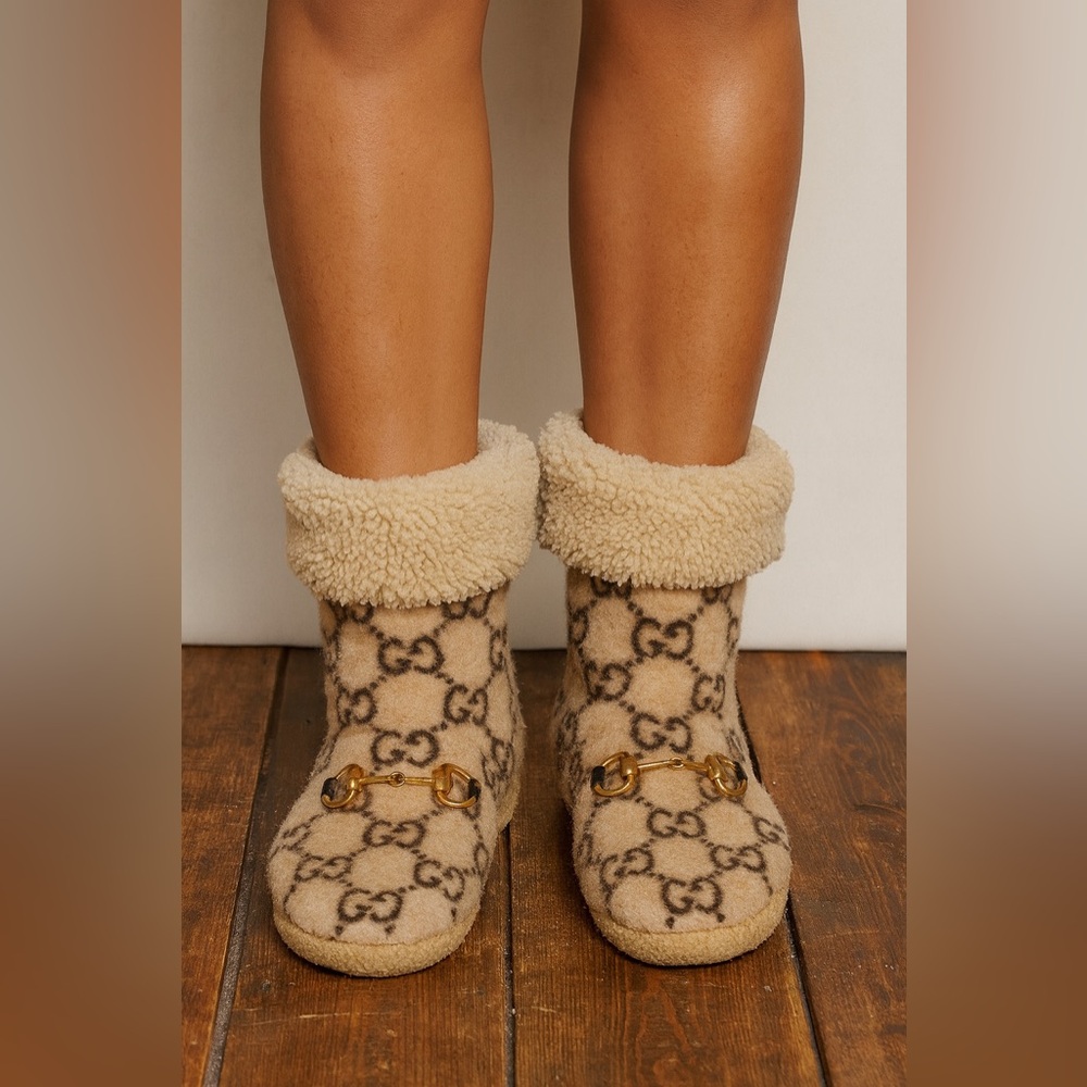Gucci Fria horsebit shearling boots